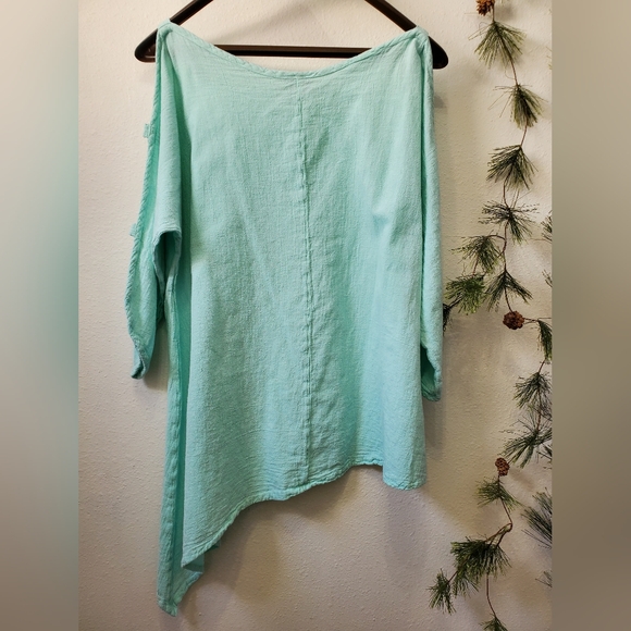 Oh My Gauze! Cotton Open Sleeves Asymetrical Tunic - Picture 5 of 13